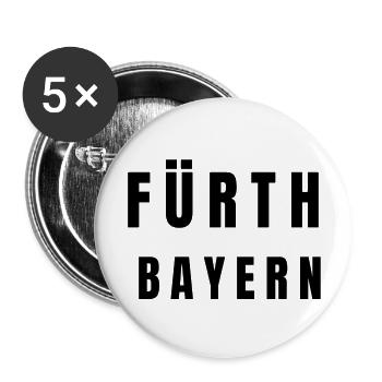 Fürth, Bavière - Lot de 5 grands badges (56 mm) - blanc - Devant