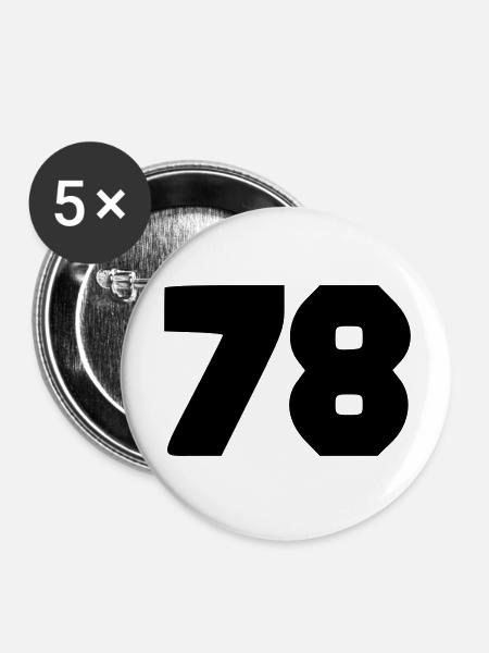 78 - Buttons groß 56 mm (5er Pack) - Weiß