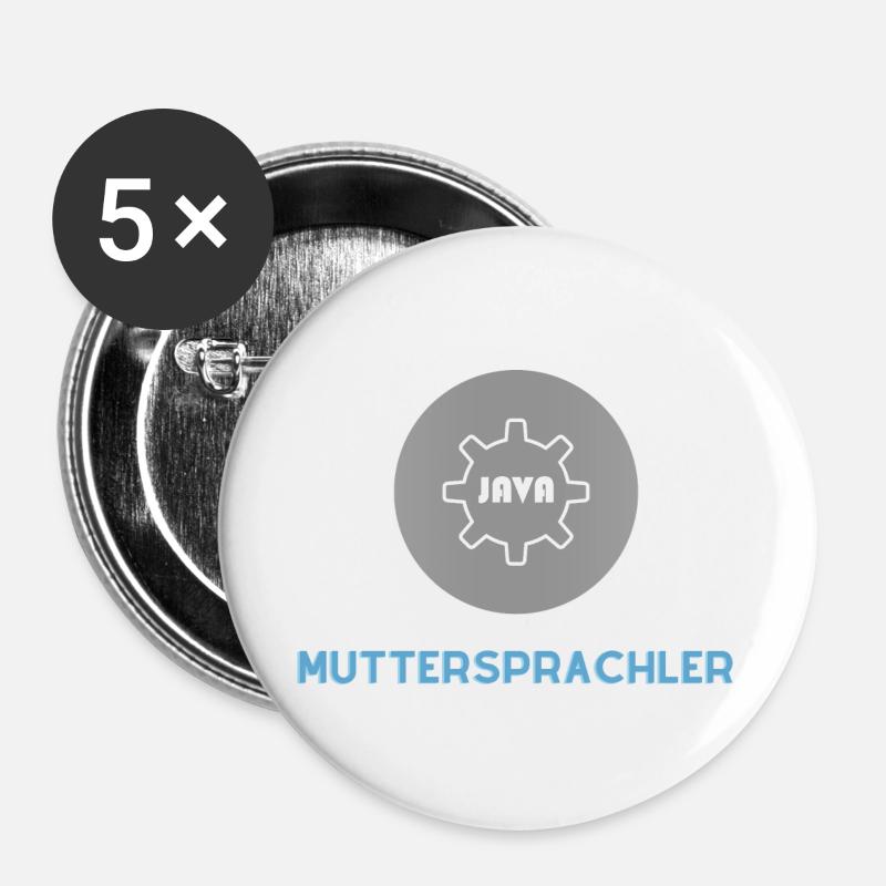 Native speaker: JavaScript Edition - Buttons large 2.2''/56 mm (5-pack) - white