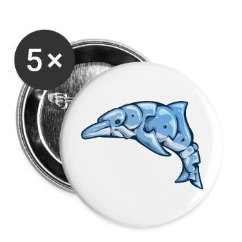 Graff Dauphin - Buttons groß 56 mm (5er Pack) - Weiß - Vorne