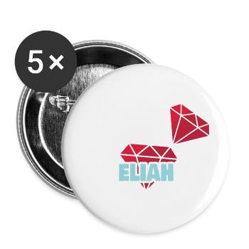 Elijah as Precious - Buttons large 2.2''/56 mm (5-pack) - white - Front
