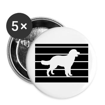 dog - Buttons large 2.2''/56 mm (5-pack) - white - Front