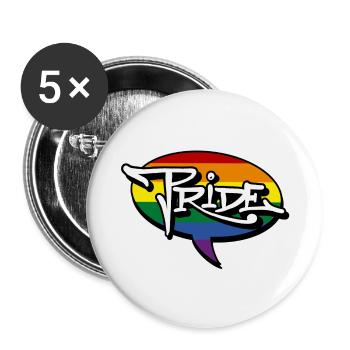 Orgueil! - Lot de 5 grands badges (56 mm) - blanc - Devant
