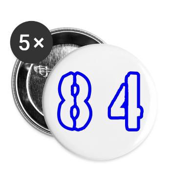 84 Symbole numérique - Lot de 5 grands badges (56 mm) - blanc - Devant