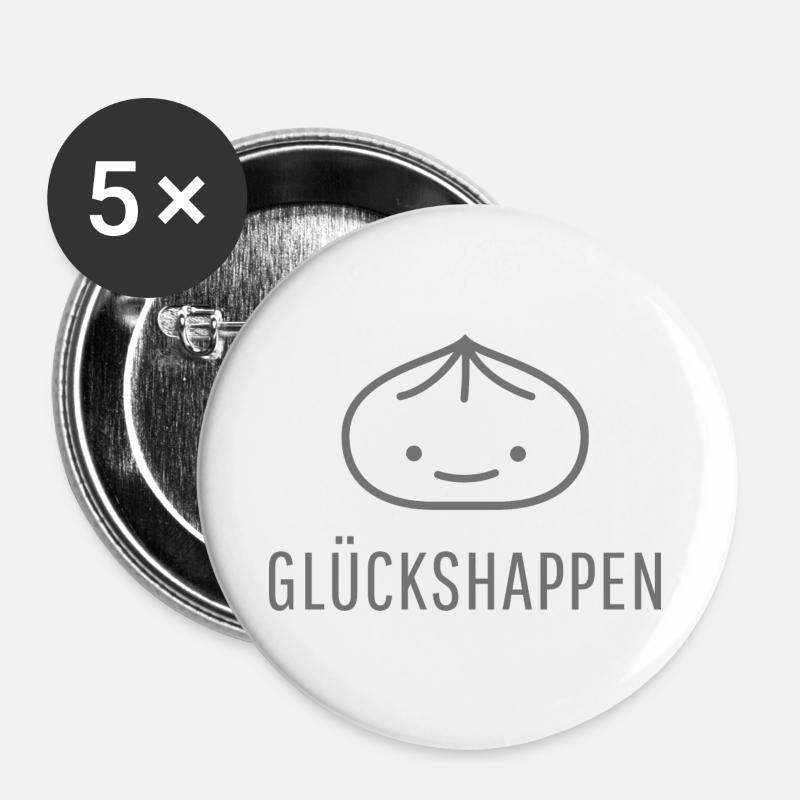 Happy dumplings - Buttons large 2.2''/56 mm (5-pack) - white