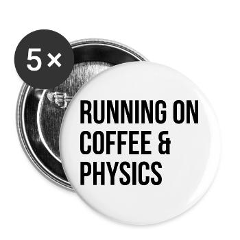 Physique - Lot de 5 grands badges (56 mm) - blanc - Devant