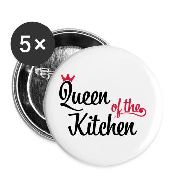 Lustige Weihnachtsgeschenke für Frauen die kochen - Buttons groß 56 mm (5er Pack) - Weiß - Vorne
