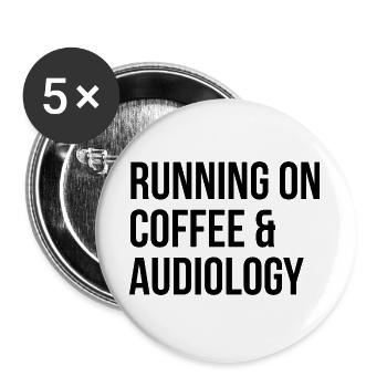 Audiologie Audiologie Audiologie - Lot de 5 grands badges (56 mm) - blanc - Devant