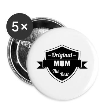 Best Mom - Mother's Day - Buttons large 2.2''/56 mm (5-pack) - white - Front