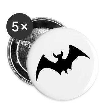 Chauve-souris - Lot de 5 grands badges (56 mm) - blanc - Devant