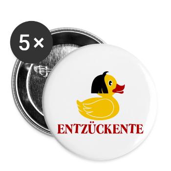 Entzückente - Buttons groß 56 mm (5er Pack) - Weiß - Vorne