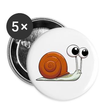 Snail - Buttons large 2.2''/56 mm (5-pack) - white - Front