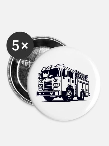 Fire 1col - Buttons groß 56 mm (5er Pack) - Weiß