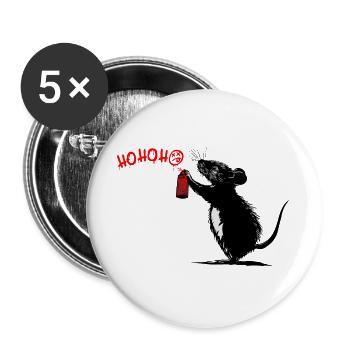 Holiday Rebel: Graffiti Greetings 2 - Buttons large 2.2''/56 mm (5-pack) - white - Front