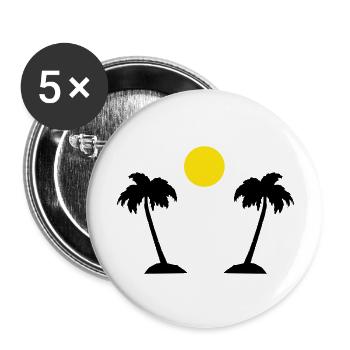Palm Island 2 - Buttons large 2.2''/56 mm (5-pack) - white - Front