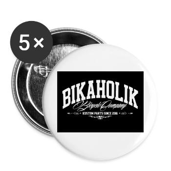 Stripes - Buttons groß 56 mm (5er Pack) - Weiß - Vorne