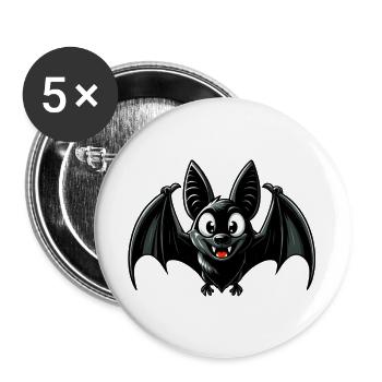 Bat - Buttons large 2.2''/56 mm (5-pack) - white - Front