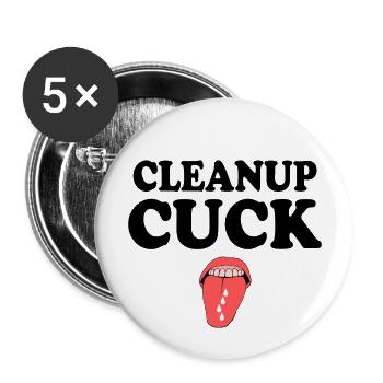 Cuckold clean up - Buttons large 2.2''/56 mm (5-pack) - white - Front