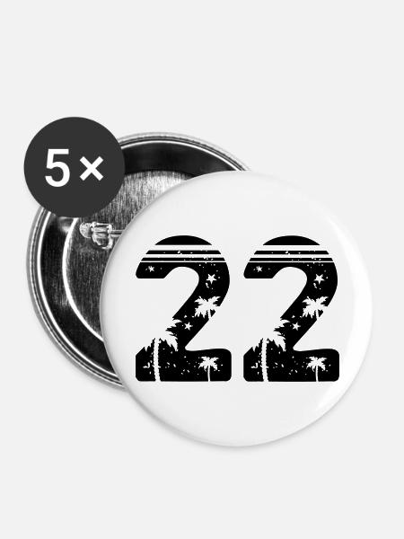 22 - Buttons groß 56 mm (5er Pack) - Weiß