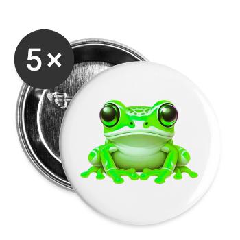 Frog - Buttons large 2.2''/56 mm (5-pack) - white - Front