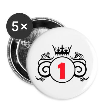 Coat of arms 1 - Buttons large 2.2''/56 mm (5-pack) - white - Front