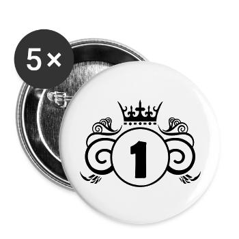 Coat of arms 1 - Buttons large 2.2''/56 mm (5-pack) - white - Front