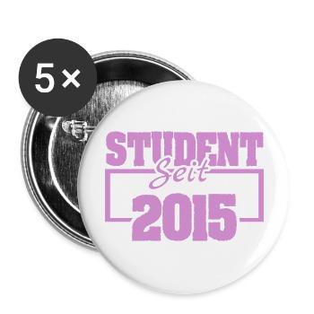 seit 2015 - Buttons groß 56 mm (5er Pack) - Weiß - Vorne