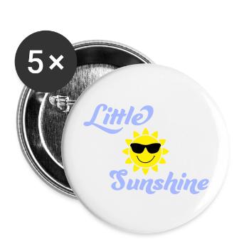 Little Sunshine - Buttons groß 56 mm (5er Pack) - Weiß - Vorne