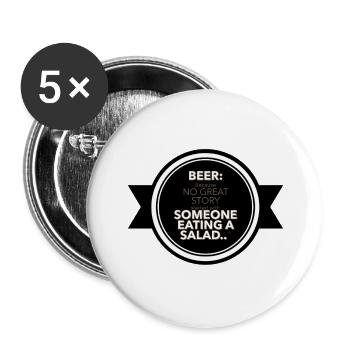 "The True Story Starter" - Buttons groß 56 mm (5er Pack) - Weiß - Vorne