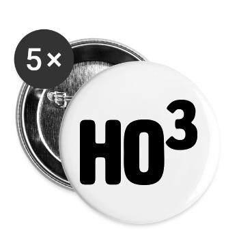 Ho3 - Ho Ho Ho - Buttons groß 56 mm (5er Pack) - Weiß - Vorne