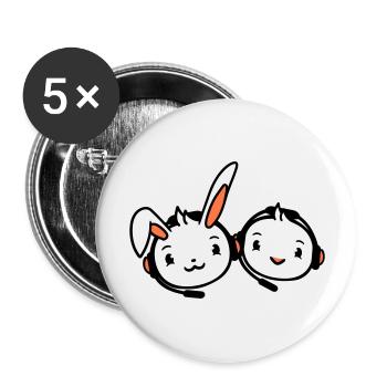 Bunny Bird Chick 2 Gamer Gaming Play Headset - Buttons large 2.2''/56 mm (5-pack) - white - Front