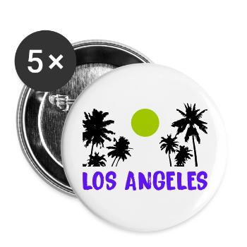 los angeles - Buttons groß 56 mm (5er Pack) - Weiß - Vorne