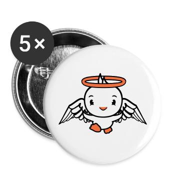 Bird Angel Sky Halo Sacred Duck Cute - Buttons large 2.2''/56 mm (5-pack) - white - Front