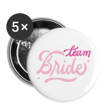 Bride bachelorette wedding girlsnight bachparty - Buttons large 2.2''/56 mm (5-pack) - white - Front