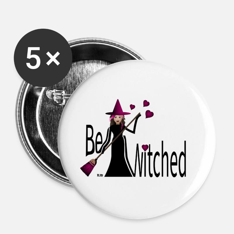 Witch - Buttons large 2.2''/56 mm (5-pack) - white