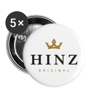 Hinz Original Family Logo - Buttons large 2.2''/56 mm (5-pack) - white - Front