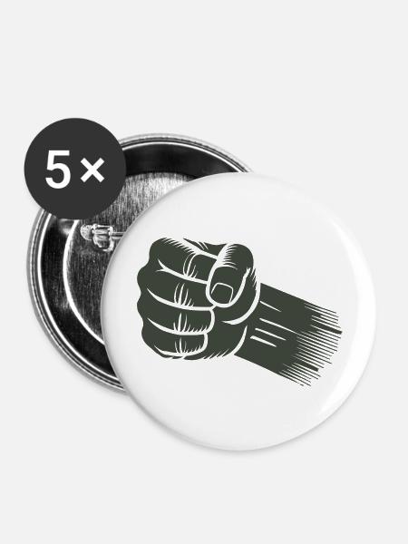faust - Buttons groß 56 mm (5er Pack) - Weiß