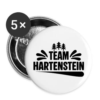 Team Hartenstein - Buttons groß 56 mm (5er Pack) - Weiß - Vorne