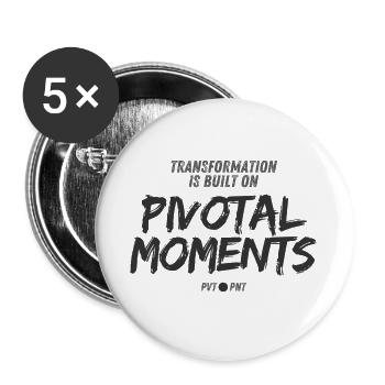 Pivotal Moments - Buttons groß 56 mm (5er Pack) - Weiß - Vorne