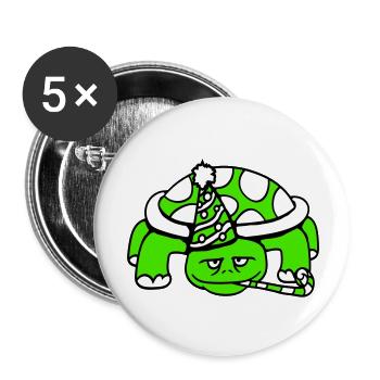 Turtle Birthday Party Hat Years Old - Buttons large 2.2''/56 mm (5-pack) - white - Front