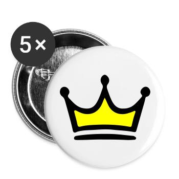 Krone Symbol - Buttons groß 56 mm (5er Pack) - Weiß - Vorne