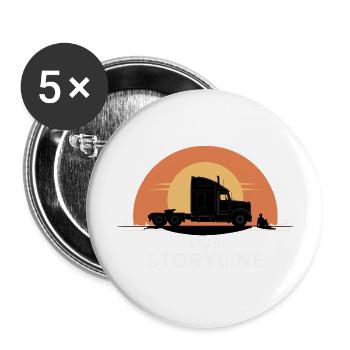 TRUCK DRIVER, UNSERE STORYLINE - Buttons groß 56 mm (5er Pack) - Weiß - Vorne