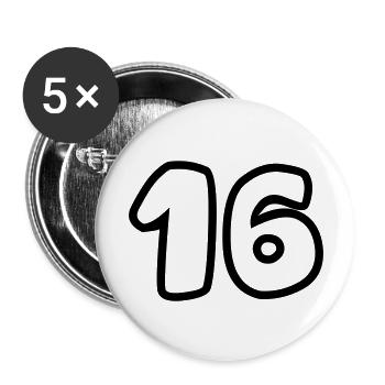 16 - Buttons groß 56 mm (5er Pack) - Weiß - Vorne