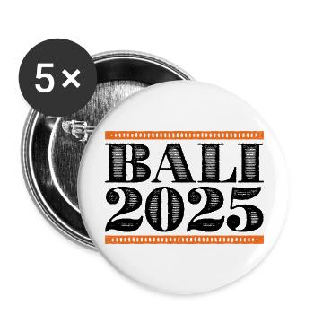 Bali 2025 - Buttons large 2.2''/56 mm (5-pack) - white - Front
