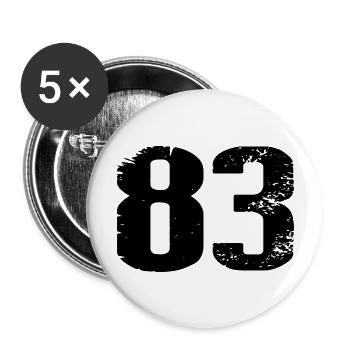 83 Number Leotard - Buttons large 2.2''/56 mm (5-pack) - white - Front