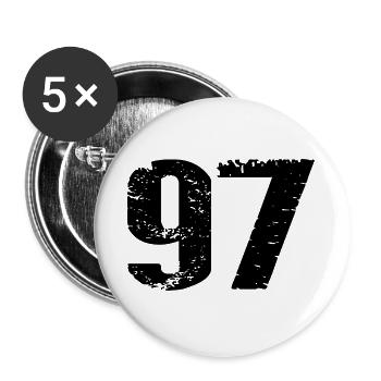 97 Number Jersey - Buttons large 2.2''/56 mm (5-pack) - white - Front