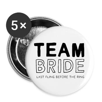 Team Bride - Buttons large 2.2''/56 mm (5-pack) - white - Front