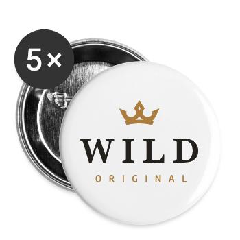 Logo de la famille Wild Original - Lot de 5 grands badges (56 mm) - blanc - Devant