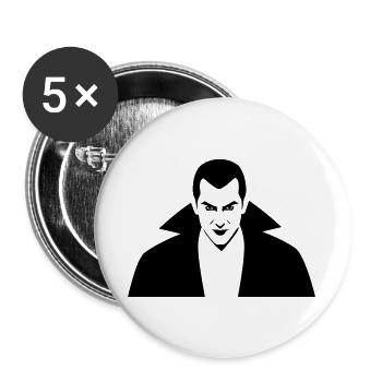 Vampire Illustration - Buttons large 2.2''/56 mm (5-pack) - white - Front