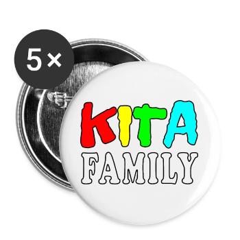 Famille KITA - Lot de 5 grands badges (56 mm) - blanc - Devant